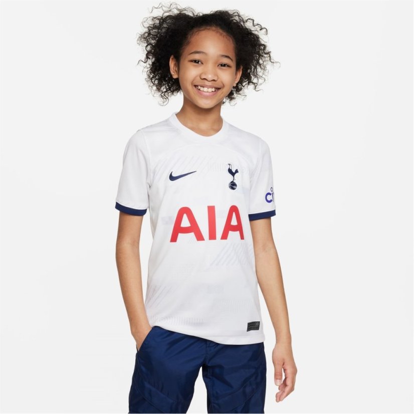 Nike Tottenham Hotspur Home Proxy Shirt 2023 2024 Juniors White/Blue