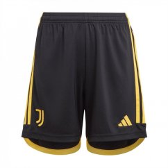 adidas Juventus Home Shorts 2023 2024 Juniors Black/Gold