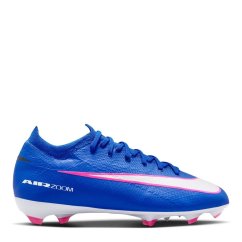 Nike Mercurial Vapor 16 Pro Juniors Firm Ground Football Boots Blue/Wht/Pink