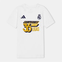 adidas Unisex Kids' Real Madrid Winners Short-Sleeve T-Shirt White