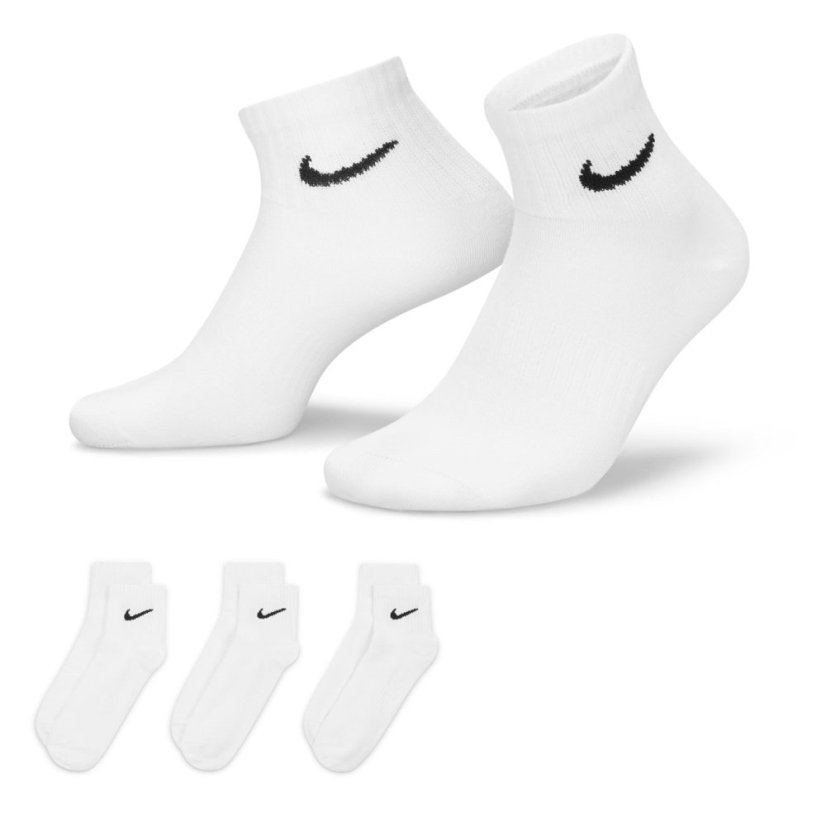 Nike Everyday Lightweight Training Ankle Socks (3 Pairs) White