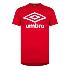 Umbro Logo T-Shirt Adults Vermillion