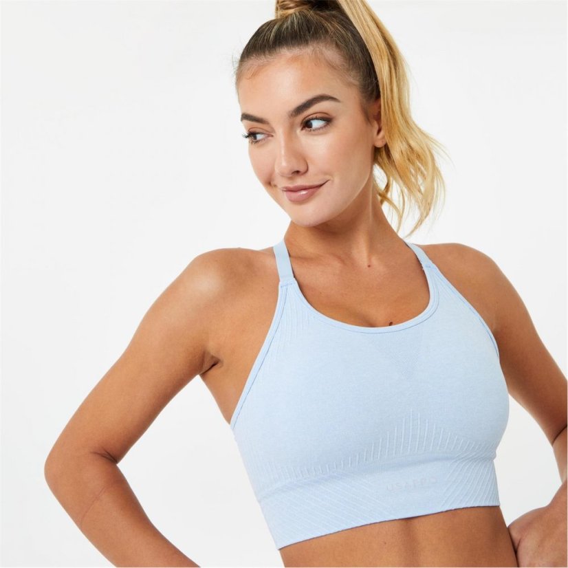 USA Pro Core Seamless Adjustable Sports Bra Brunera Blue