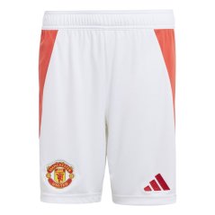 adidas Manchester United Home Shorts 2024 2025 Juniors White