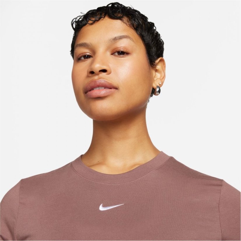 Nike Sportswear Essential Women's Slim-Fit Crop T-Shirt Smokey Mauve