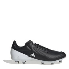 adidas RS-15 Adults Soft Ground Rugby Boots Black/White