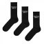 Reebok 3 Pair Crew Socks Black