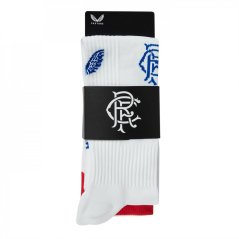 Castore Rangers Away Socks 2022 2023 Juniors White