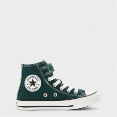 Converse Unisex Kids' Canvas High-Top Trainers Darkly Jade