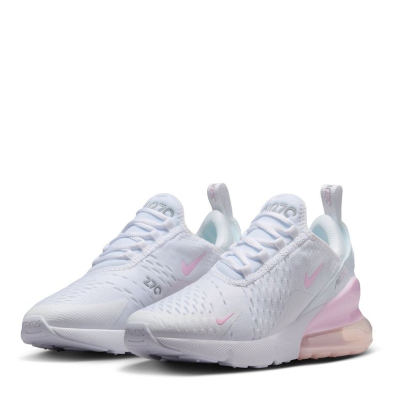 Nike Air Max 270 Big Kids' Shoes White/Pink Foam