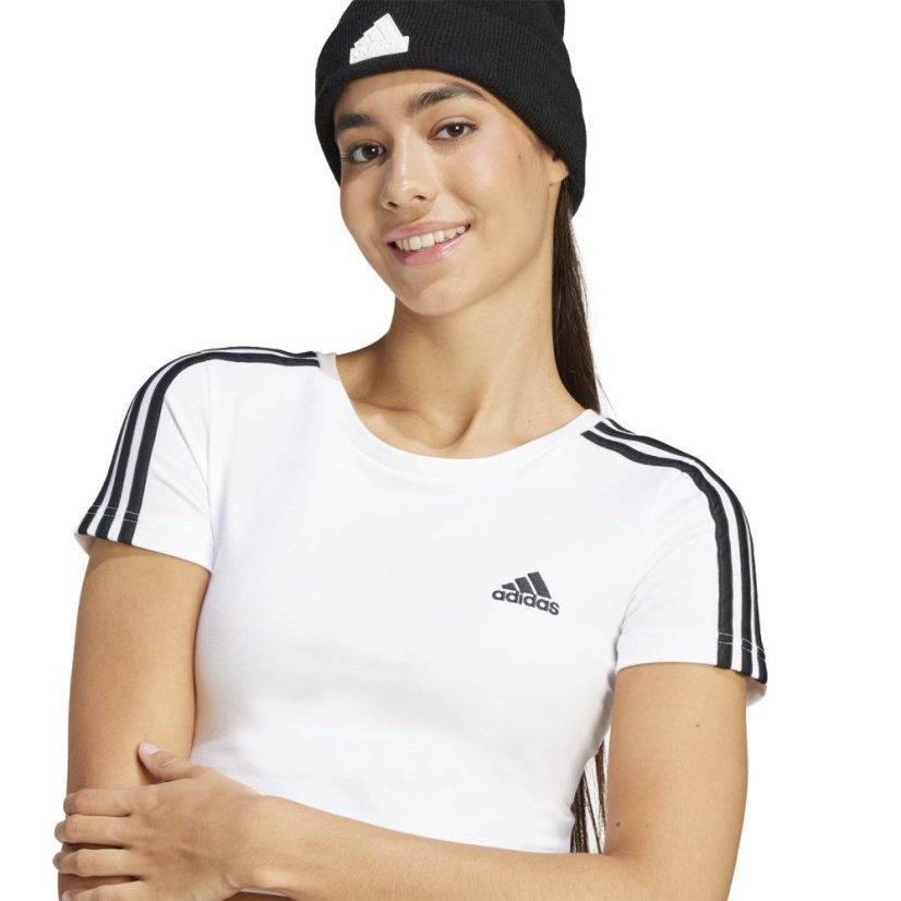 adidas Essentials 3-Stripes T-Shirt White