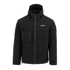 Firetrap Men's Windproof Hooded Long Sleeve Windbreaker Black