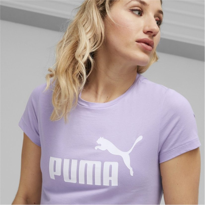 Puma No1 Logo QT T Shirt Vivid Violet