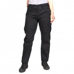 Lee Cooper Multi Pocket Combat Classic Work Cargo Trousers Ladies Black