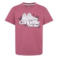 Converse Retro Gfx T- Shirt Junior Girls Royal Flushed