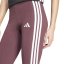 adidas Essentials 3 Stripe Leggings Womens Ruby