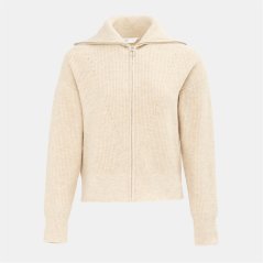 Miso Knit Zip up Cardigan Women Cream