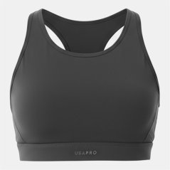 USA Pro Pro Core Racer Back Sports Bra Ladies Charcoal Marl