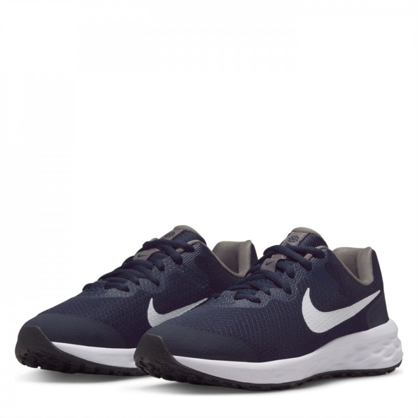 Nike Revolution 6 Junior Running Shoes Navy/White