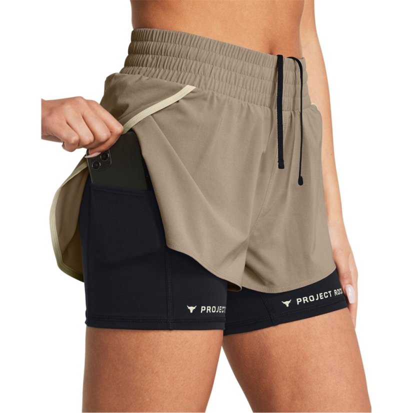 Under Armour Women's Leg Day Flex Performance Gym Shorts Brown