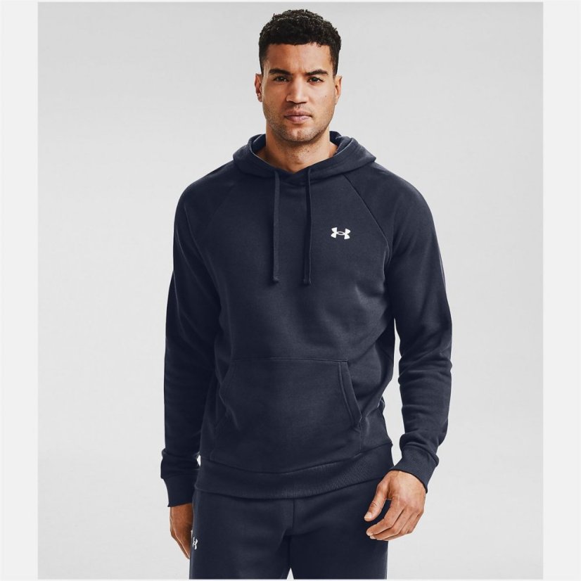 Under Armour Rival Fitted Fleece Hoodie Mens Midnight Navy