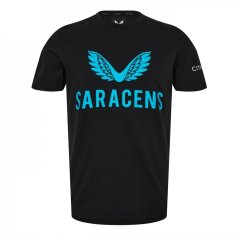 Castore Logo T-Shirt Seniors Black/Turquoise