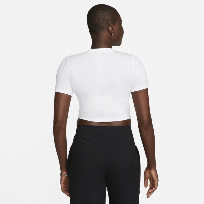 Nike Sportswear Essential Women's Slim-Fit Crop T-Shirt White