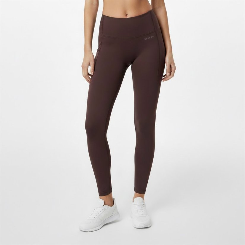 USA Pro USAPro Core High Rise Leggings Womens Espresso