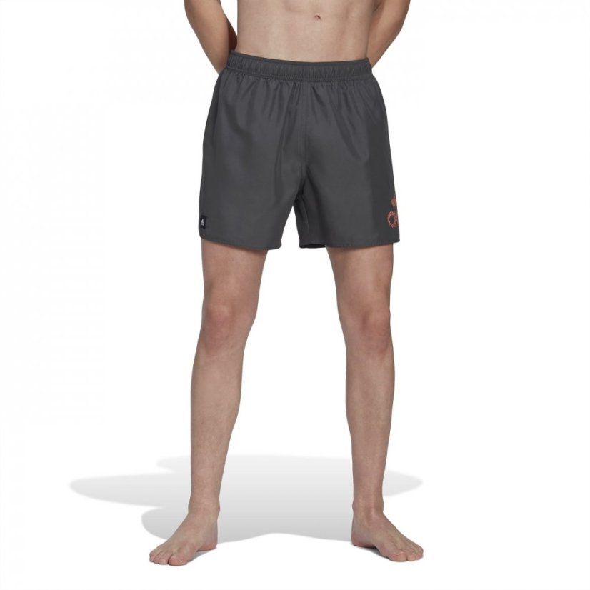 adidas Badge of Sport Swim Shorts Grey/Crl Fusion