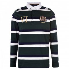 Howick Long Sleeve Rugby Polo Shirt Green