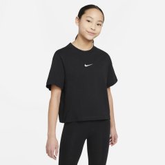 Nike Sportswear Big Kids' (Girls') T-Shirt Black/White