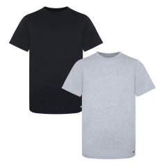 Nike 2Pk Crew Under Shirt Junior Boys Grey/Black