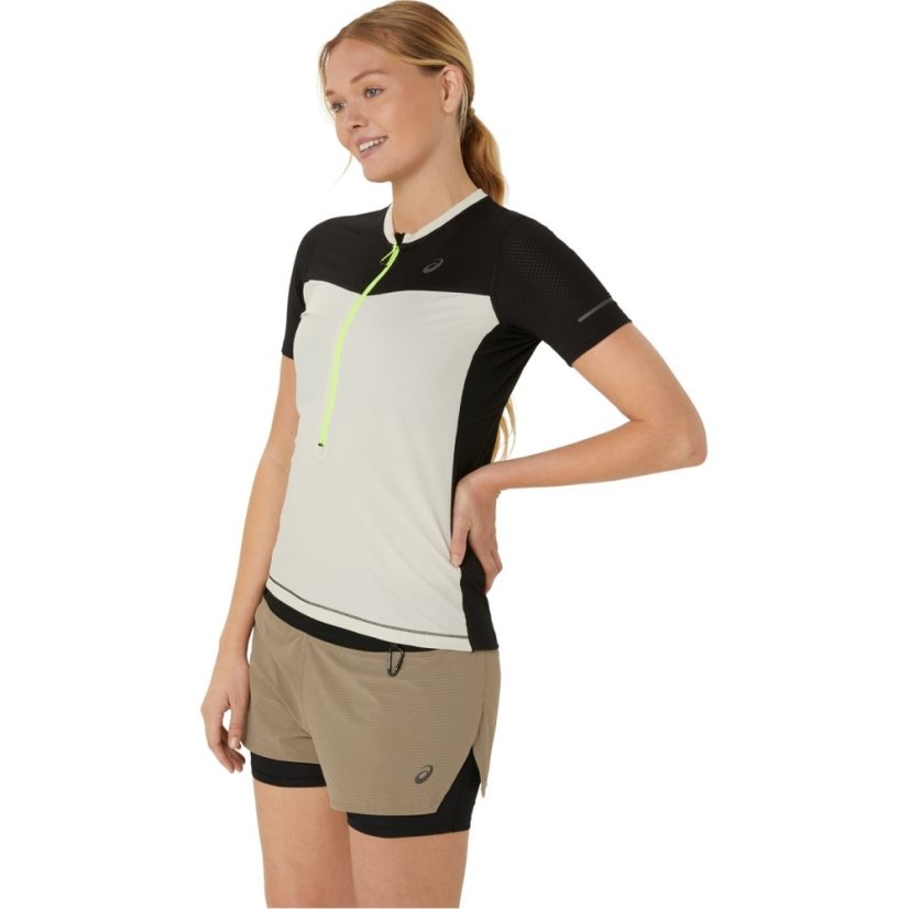 Asics Fuji Short Sleeve Top Ld42 Pepper/Black