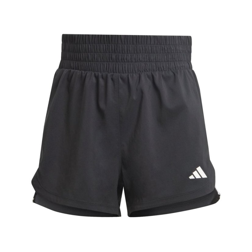 adidas Pacer Training 3-Stripes Woven High-Rise Shorts Black/White