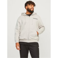 Jack and Jones Men's Vest Zip Hoodie Moonbeam