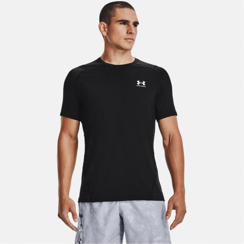 Under Armour HeatGear Armour Fitted Short Sleeve Training Top Mens Black