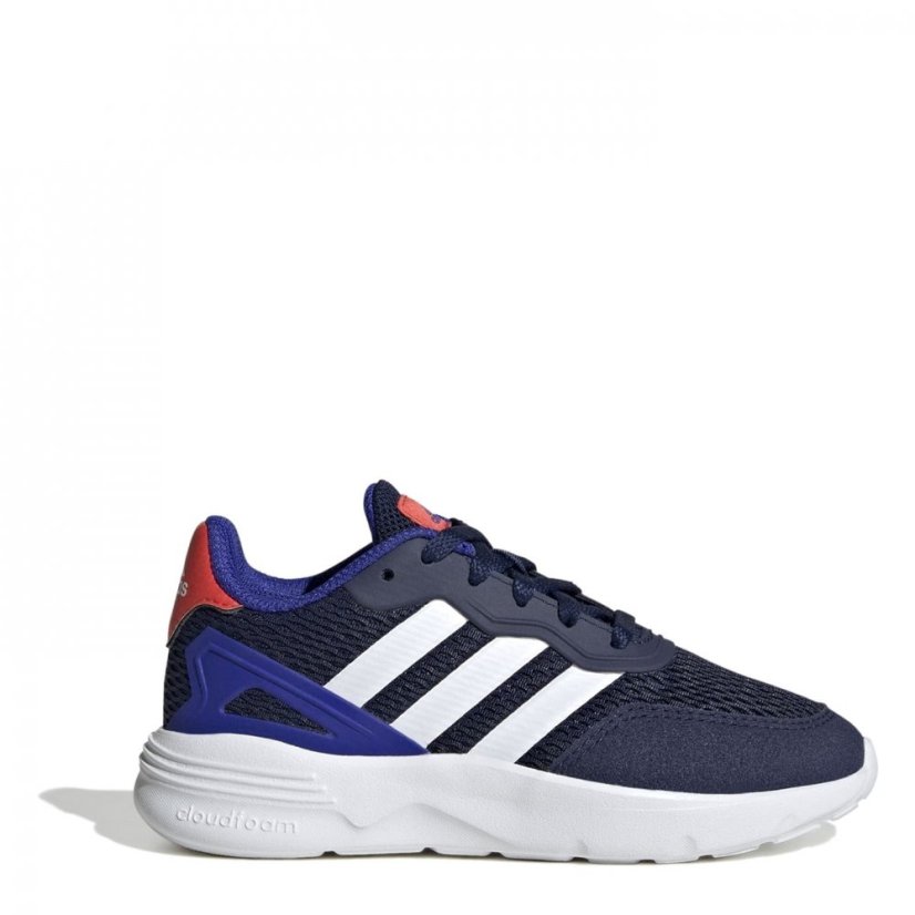 adidas Nebzed Lifestyle Lace Running Shoes Juniors Dkblue/Ftwwht/L