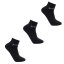 Everlast 3 Pack Trainer Socks Mens Black