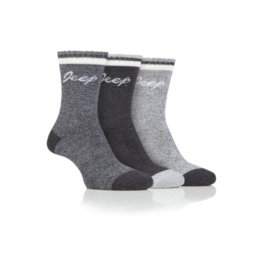 Jeep 3 Pack Poly Boot Socks Womens Slate/Grey