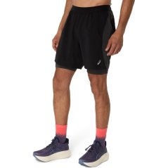 Asics Men's Road N Short Performance Running Shorts Formanc Blk/Gry