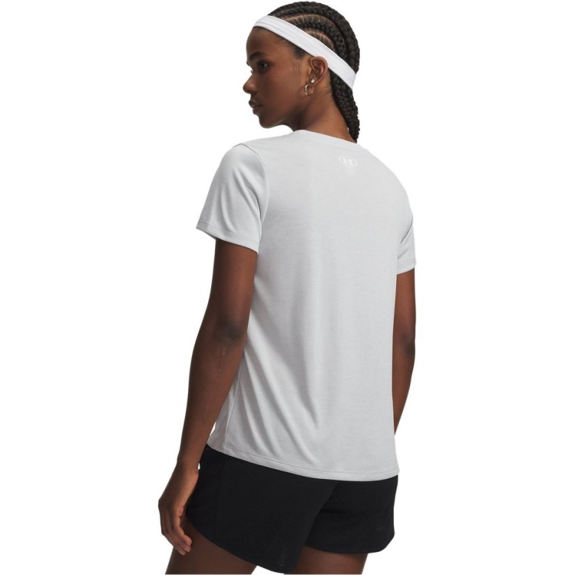 Under Armour Tech™ Twist V-Neck Short Sleeve Womens Halo Grey
