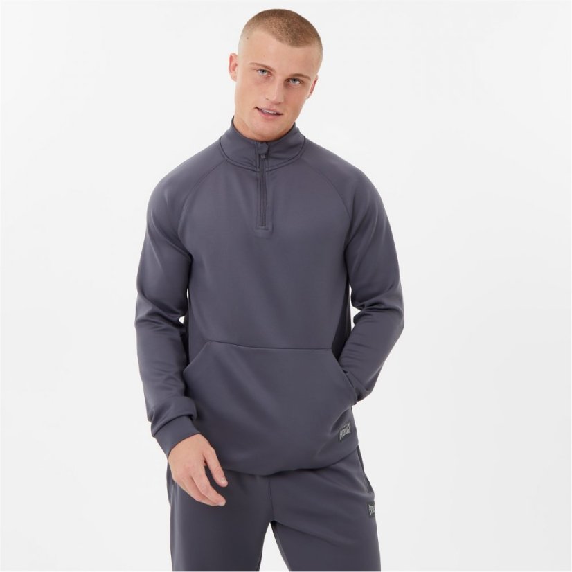 Everlast quarter Zip Track Jacket Mens Shark Grey - Velikost: S