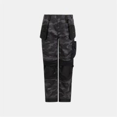 Dunlop On Site Work Trousers Mens Black Camo