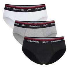 Reebok 3 Pack Mens Performance Briefs Black/White/Grey