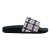 Fabric Check Sliders Mens Navy Check