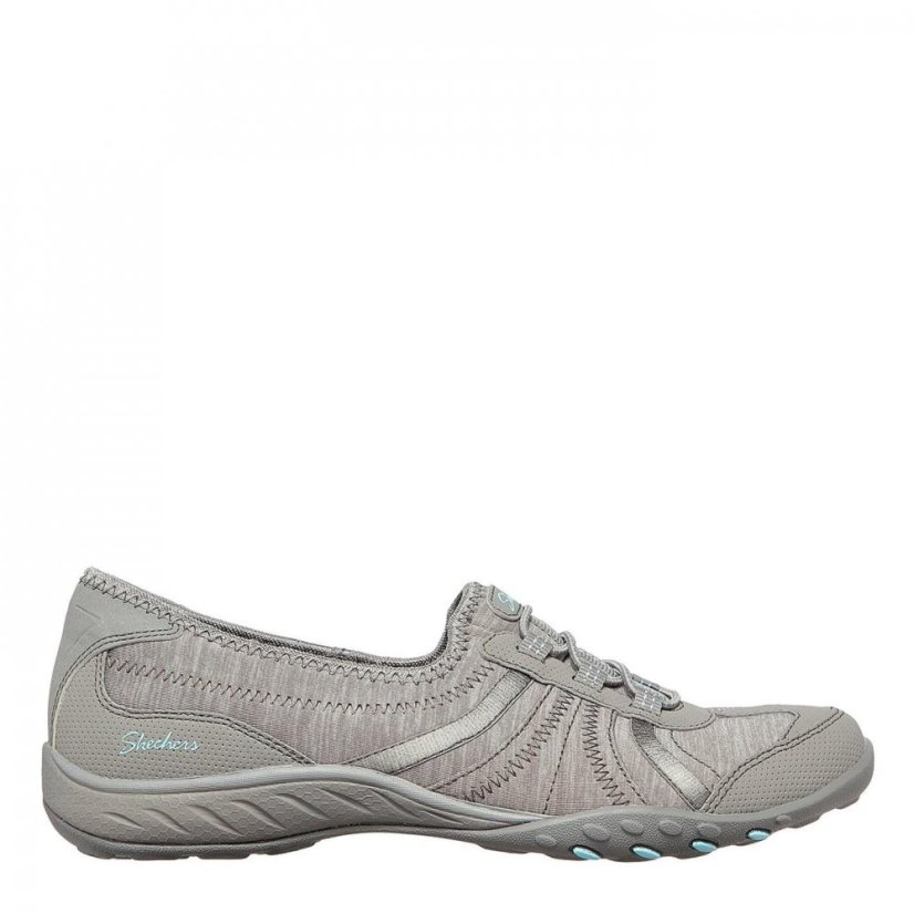 Skechers Scooped Bungee Slip On Trainers Ladies Grey