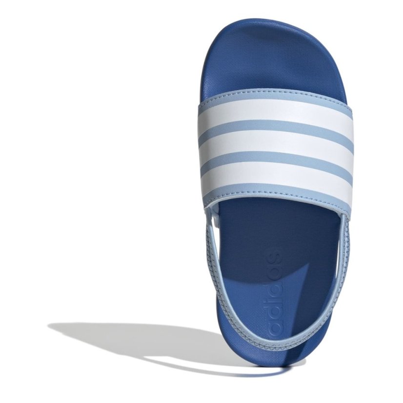 adidas Adilette Estrap Slides Kids Sky/White