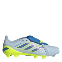 adidas Predator Fold-Over Tongue League Firm Ground Football Boots Childrens Blue/Yellow