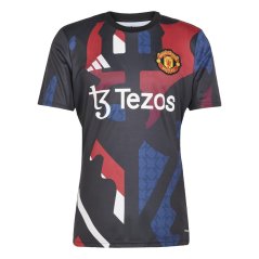 adidas Manchester United Prematch Shirt 2024 2025 Adults Black/Red