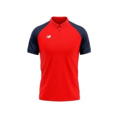 New Balance Women's Short-Sleeve Polo Shirt HghRskRd/Nvy